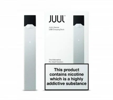 Juul Rechargeable Pod Device with USB Charger (Silver)